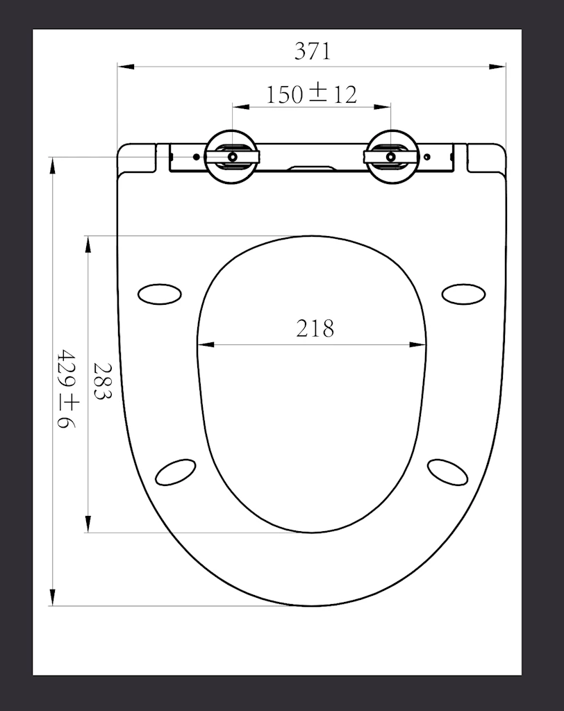 VB Lucca SLIM Universal toalettsete, hvit matt VB Lucca SLIM Universal toalettsete, hvit matt